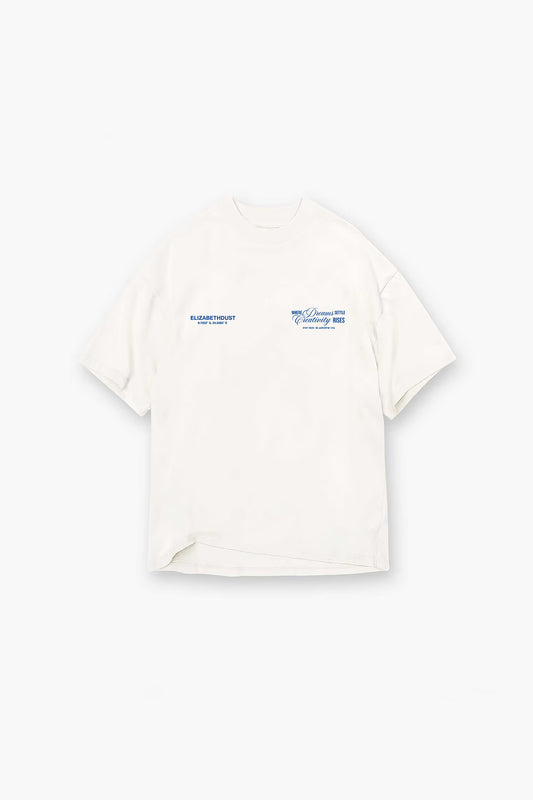 DREAMS REIMAGINED WHITE  BOXY TSHIRT