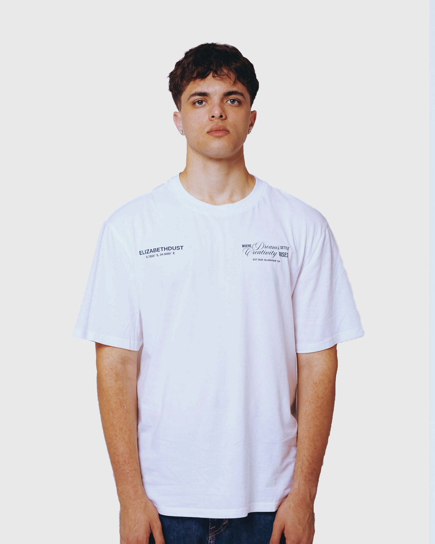 DREAMS REIMAGINED WHITE  BOXY TSHIRT